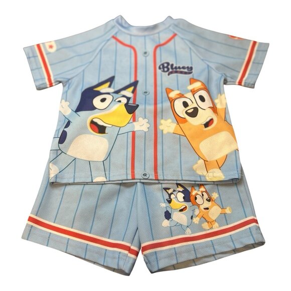 Bluey And Bingo Disney Mesh Jersey T-shirt and Shorts Set Toddler Size 3T - Picture 2 of 10